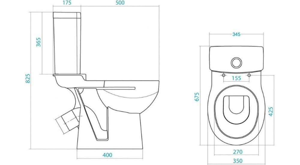 Унитаз Сантек Версаль Косой Выпуск